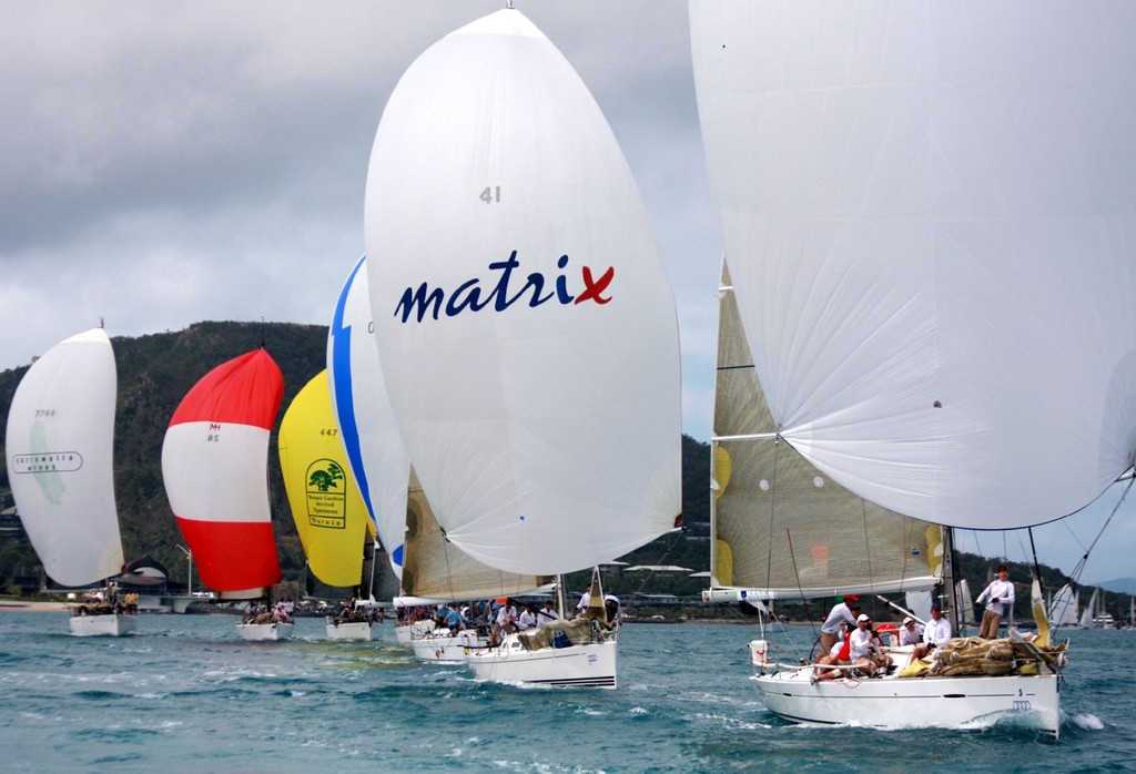 Part of the IRC Passage fleet under spinnaker - Audi Hamilton Island Race Week day 2 © Sail-World.com /AUS http://www.sail-world.com